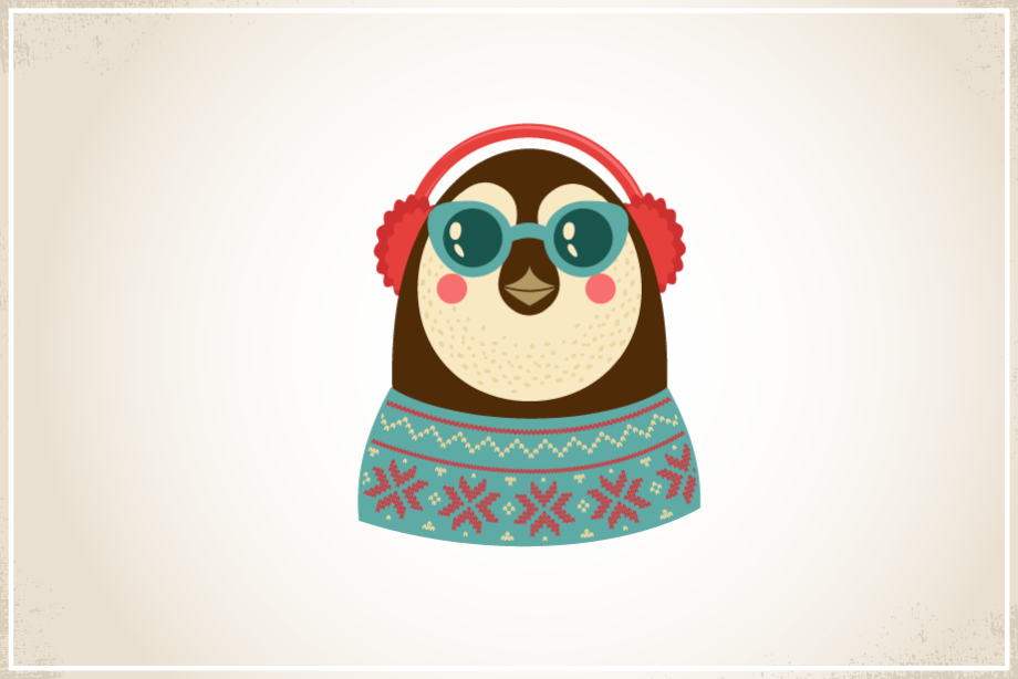 Vintage Hipster Christmas Christmas xmas Hipster animals vector knit cute vintage new year bear deer snowman Marish