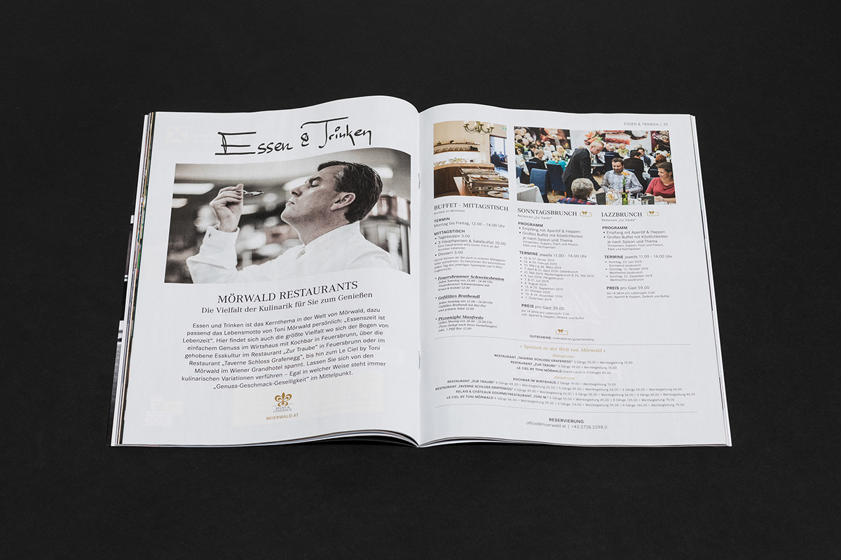 magazine editorial tourism Culinary austria print Corporate Design