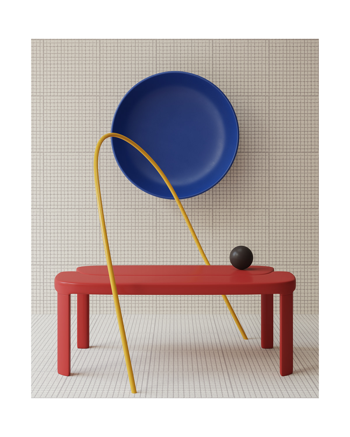 chair furniture product design  industrial 3D ZINOVATNAYA color artwork table colorblock