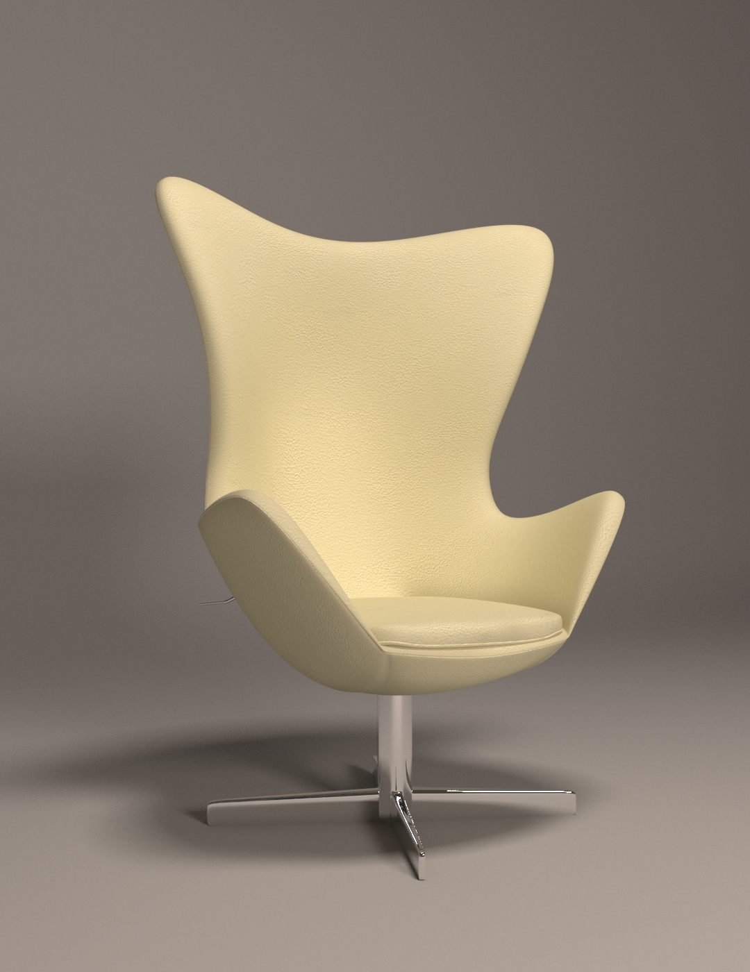 Egg Chair furniture chair leather beige industrial design  modeling