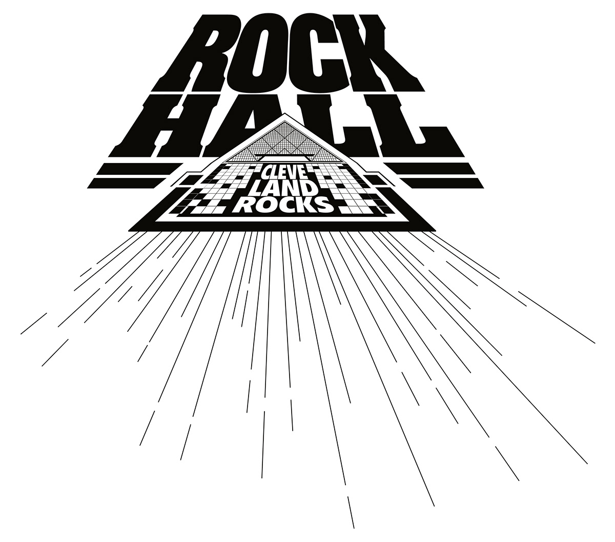 Cleveland t-shirt apparel vector Illustrator rock Roll rock n roll Rock n' Roll Clothing