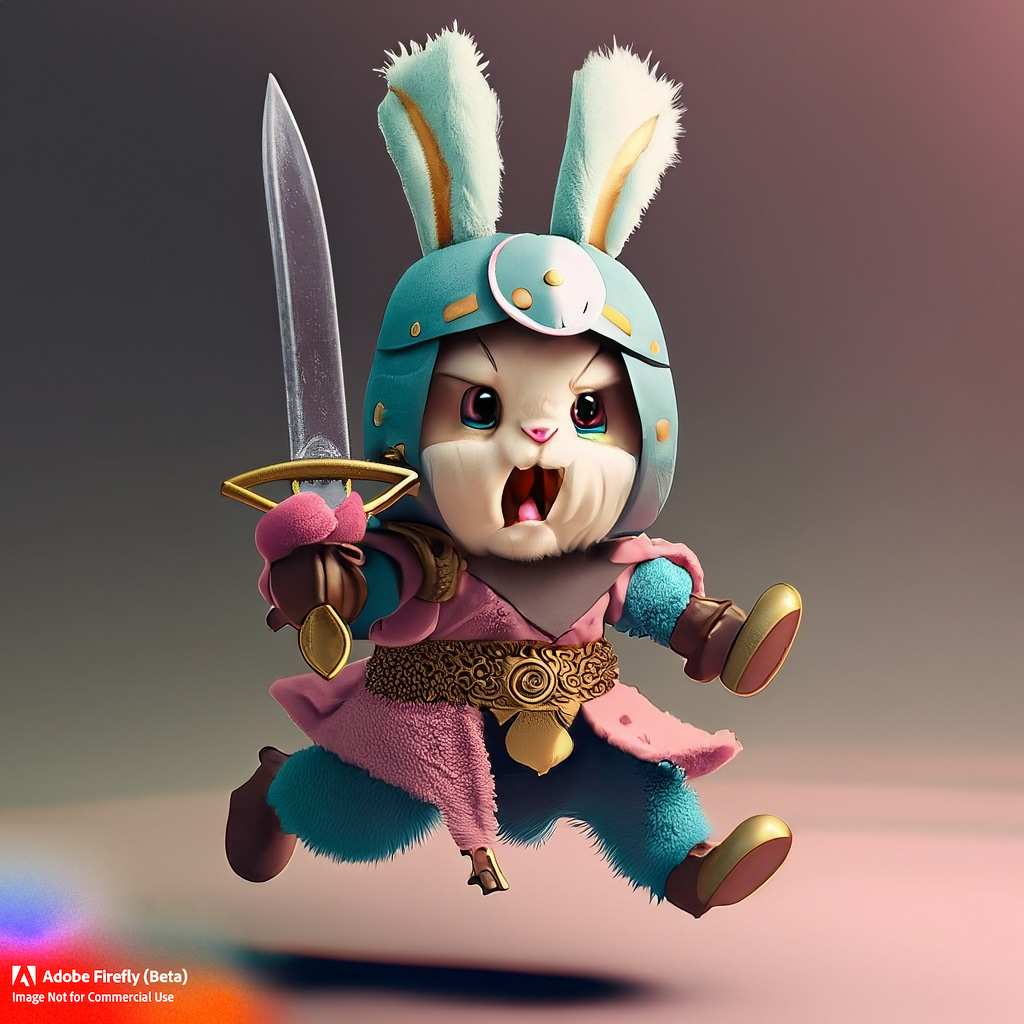 bunnies Composite Digital Art  Easter fantasy fighters firefly ninja photomanipulation warrior