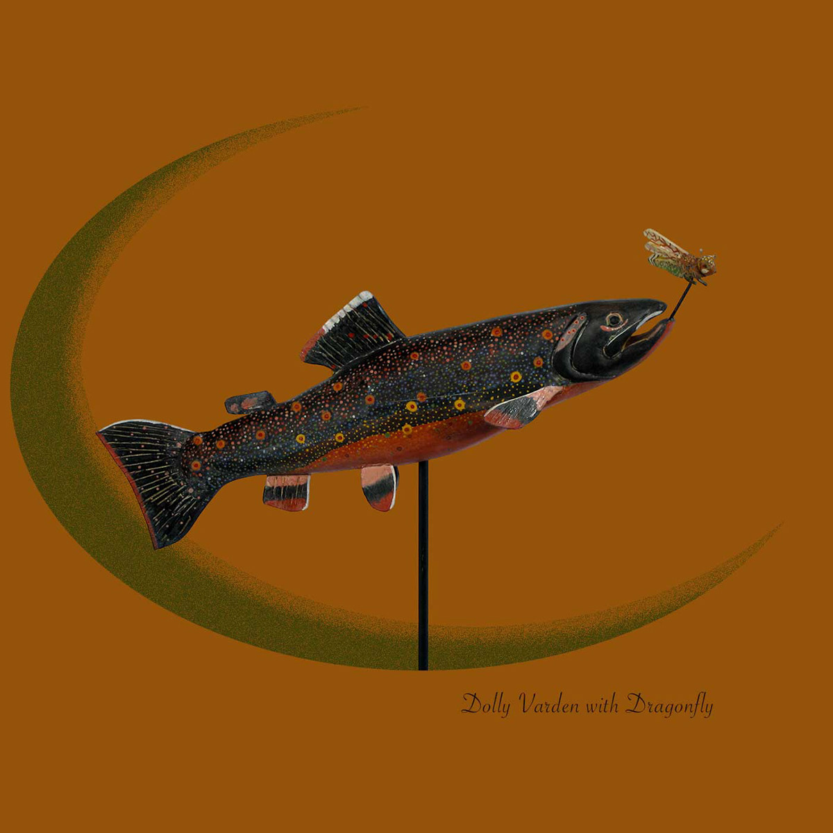 trout fish crafts   FolkART painting   carving folky sculptures chicken