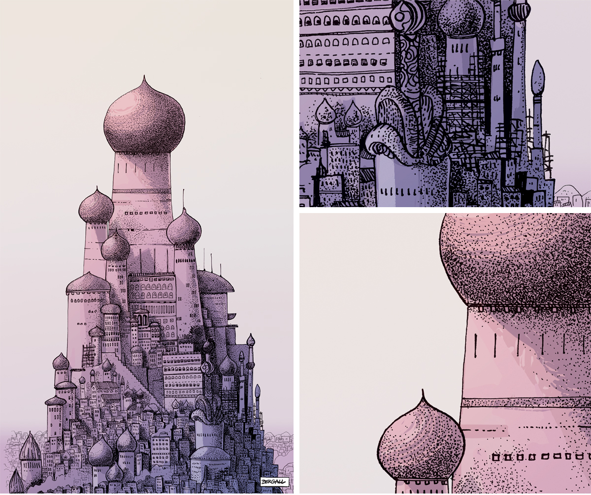 CIE art design Rotring photoshop city indienne radieuse STEAMPUNK chateau Castle