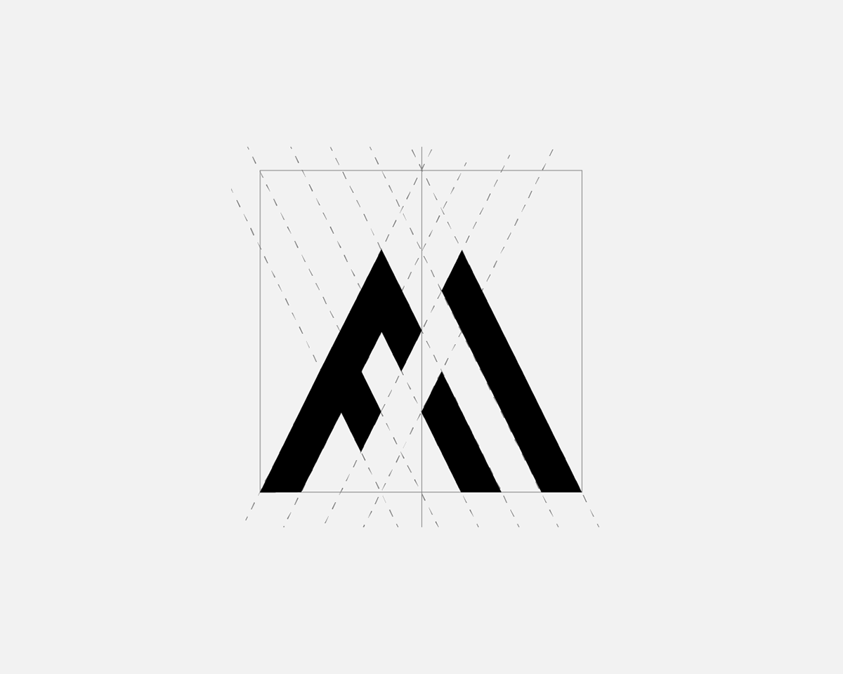 Adobe Portfolio Adobe Portfolio logo FM F&M frankie mendez branding  design Pink Gold card geometric