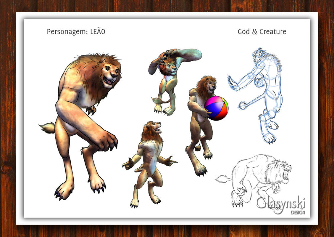 God & Creature redesign study game game project concept art character and scenario touchscreen tablet web game