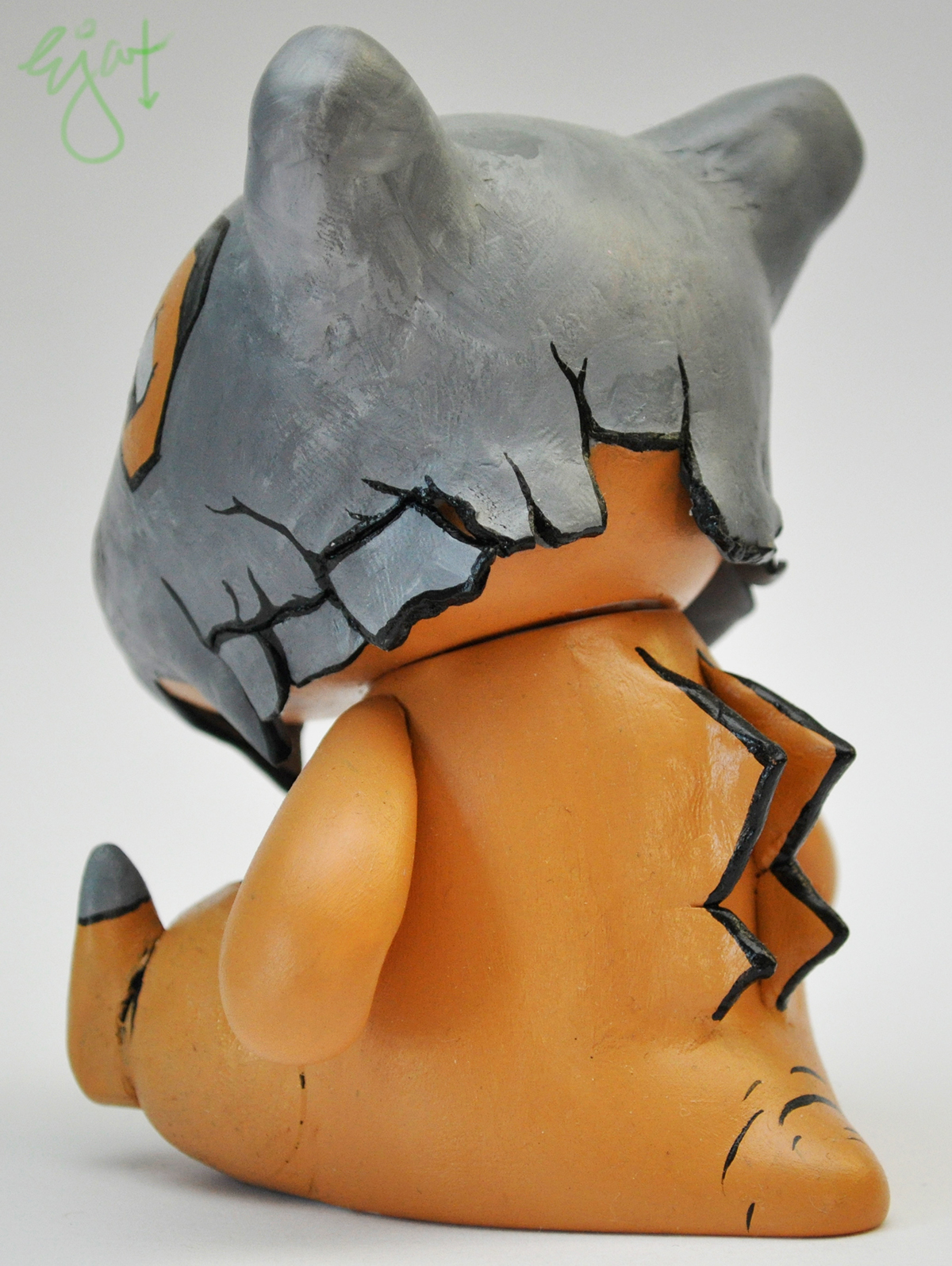 Pokemon Cubone pocket monster sculpey Acrylic paint Kidrobot Munny Custom