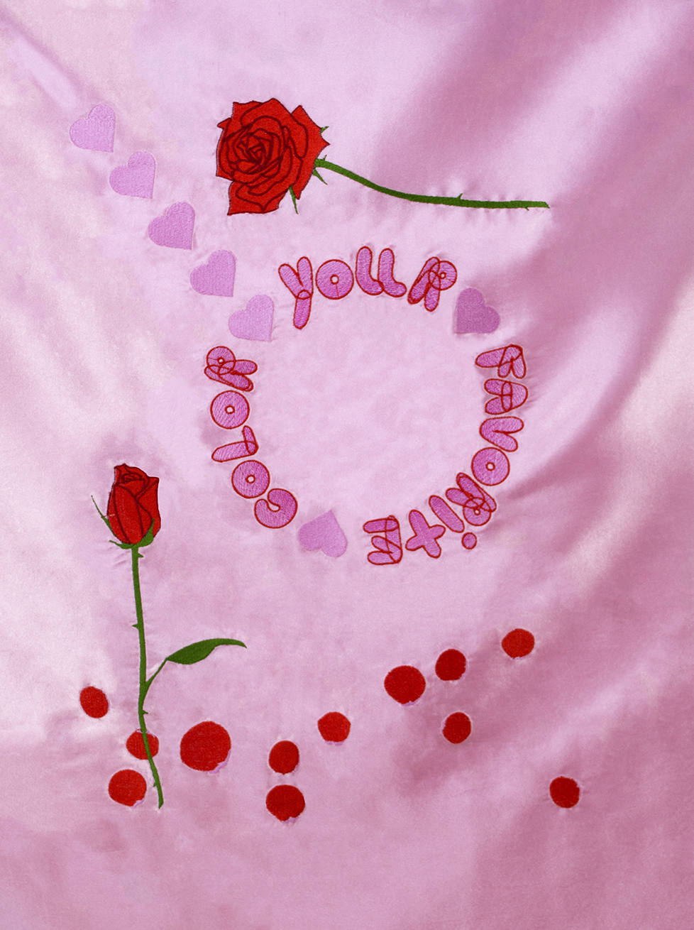 Embroidery digital embroidery Poster Design pink Roses