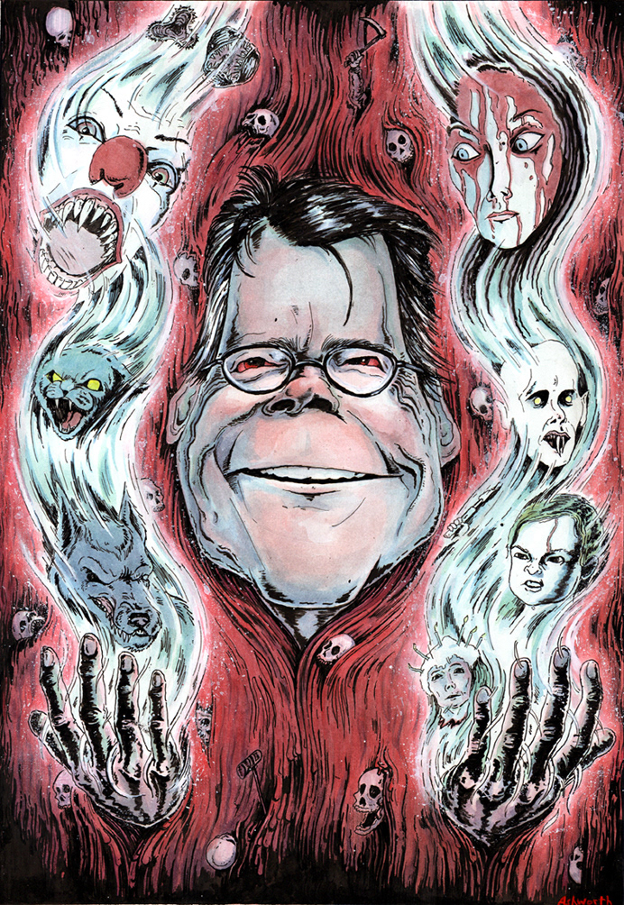 Stephen King writer blood gallery Promotion IT horror Phil Ashworth fiction literature pennywise salem's lot vampire Pet Sematary