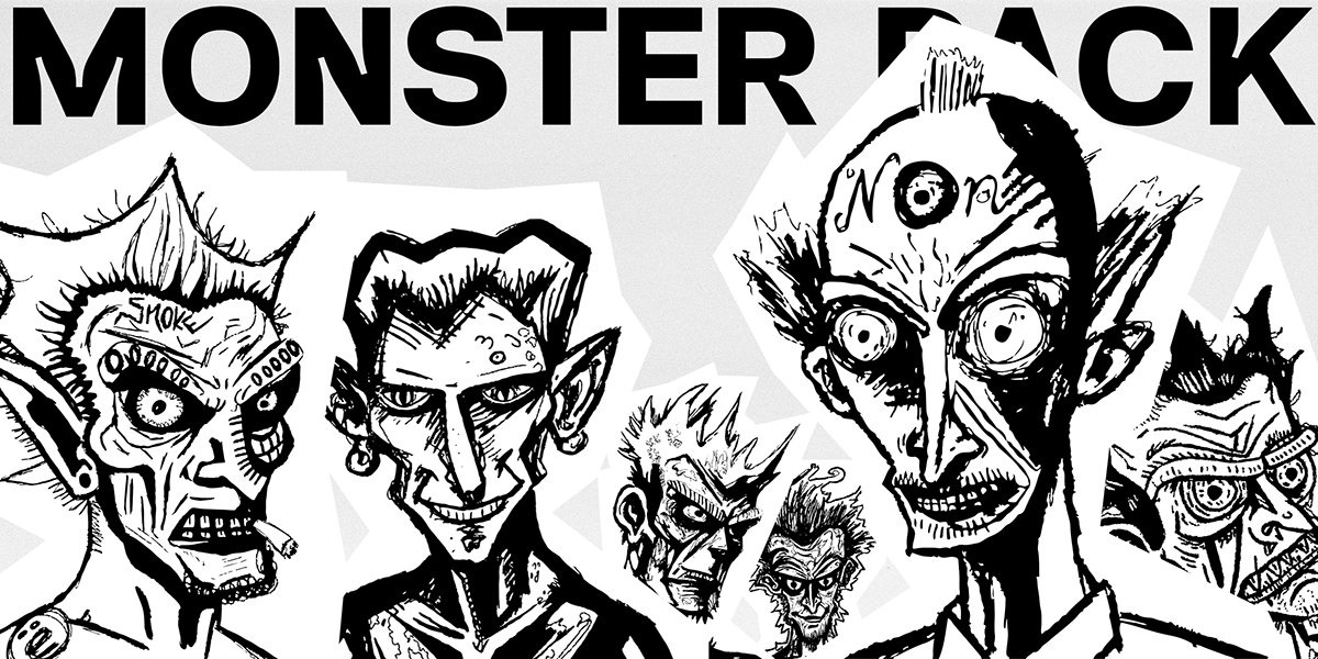 Character design  creatures digital illustration Drawing  free freebies ILLUSTRATION  monster monsters vector