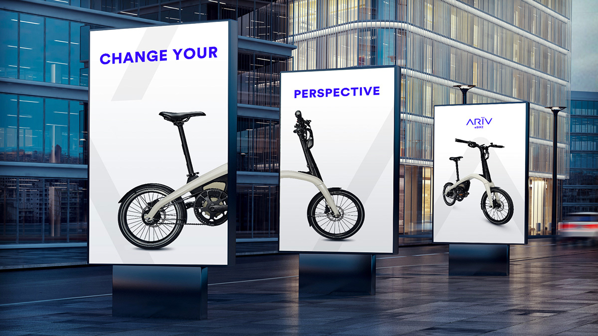 Advertising  ariv campaign design Ebike electric GM integrated Sustainable XM
