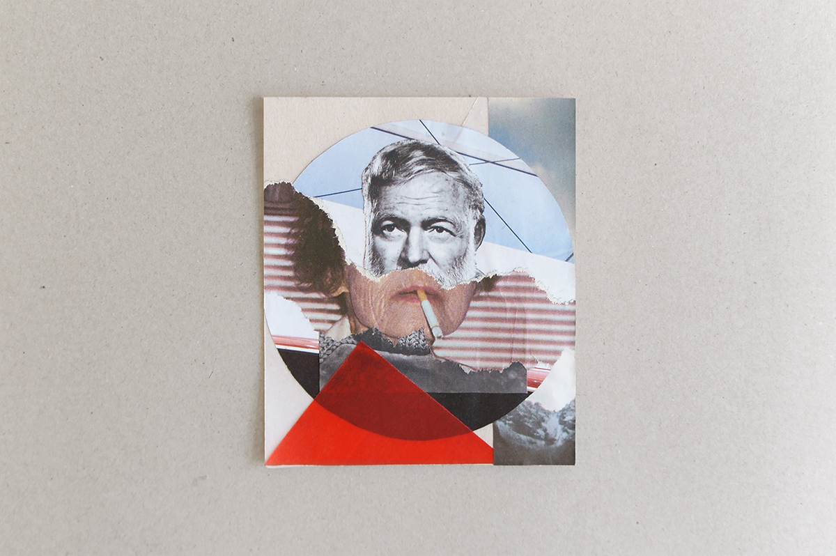 portrait cut paste paper cardboard colour SEW draw analog handmade design graphic collage