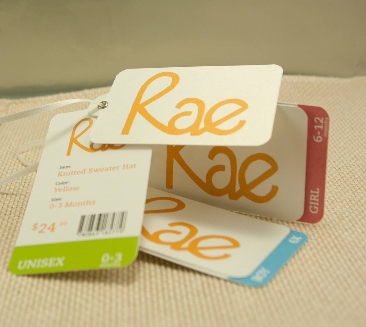 Rae  clothing  branding  graphic design  tags  bag  logo