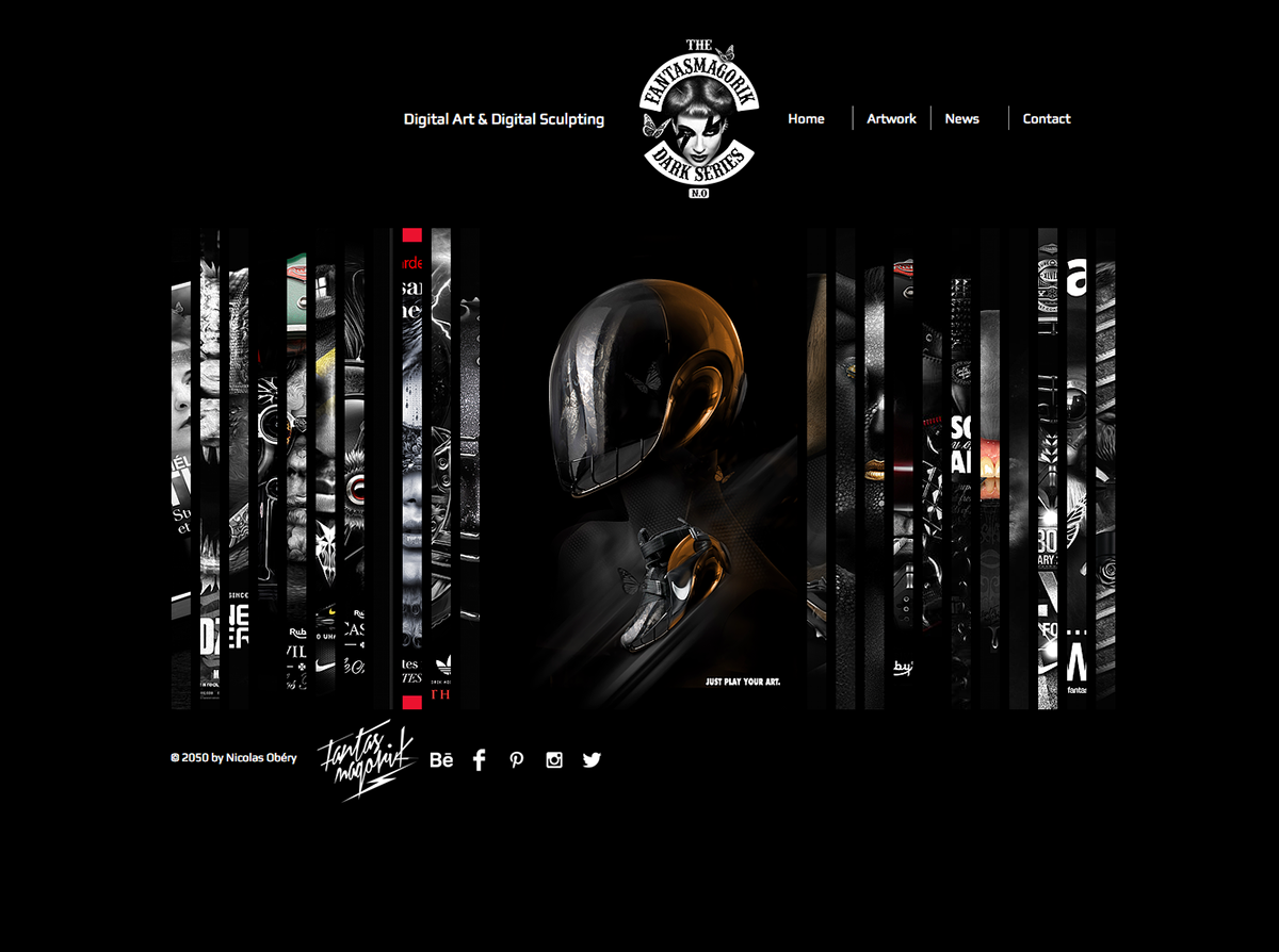 fantasmagorik nicolas obery Web site dark black fantastic super heros comics STEAMPUNK Nike +advertising+ skull model