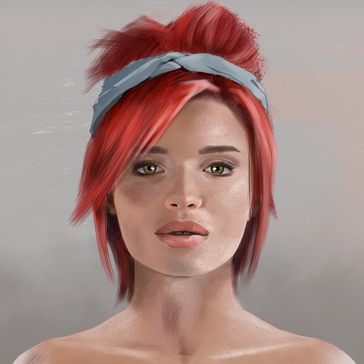 Mechanic girl redhead