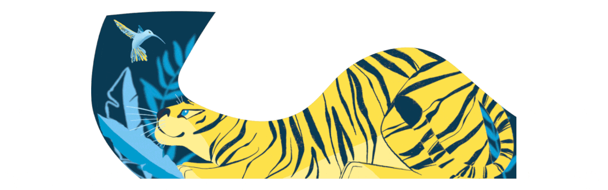 animation  calendar Character design  Collaboration Collection Digital Art  ILLUSTRATION  tiger vector puzzle