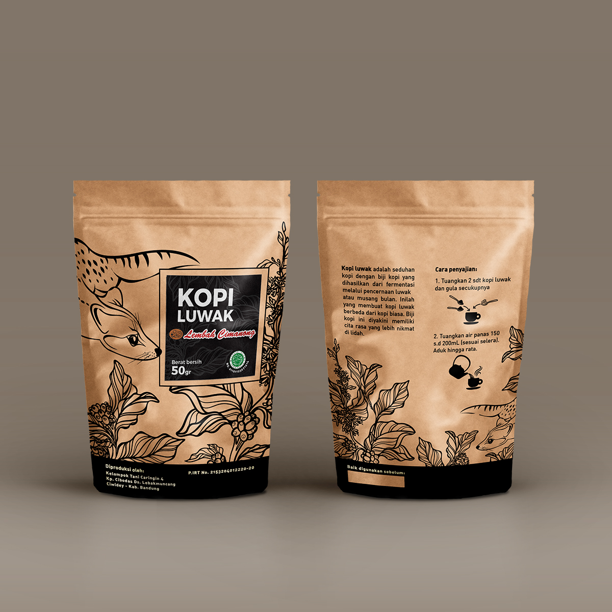  Kopi  Luwak Lembah Cimanong PACKAGING on Behance