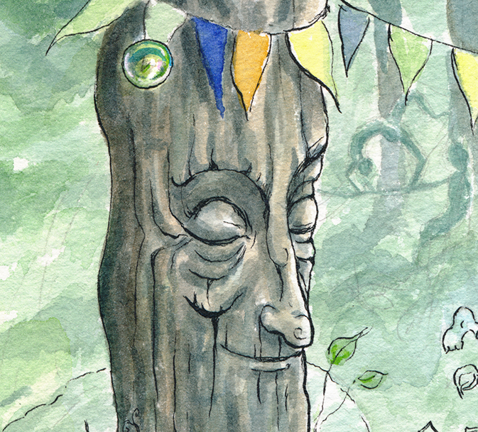 faerie forest Trolls Sweden acroyoga   poster mythology Norse festival Nature Magic  