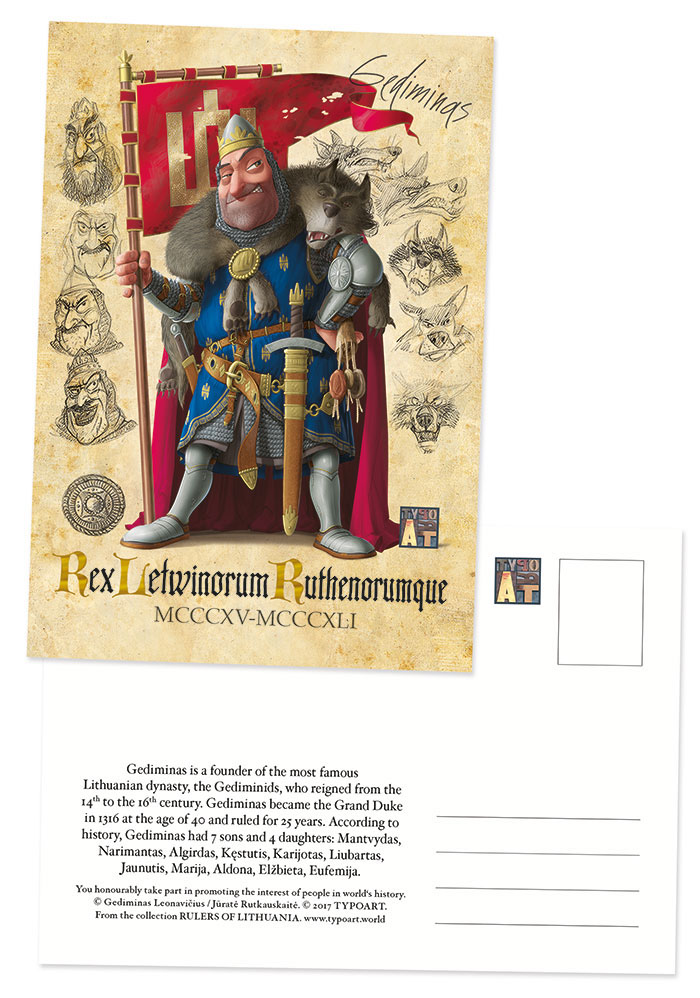 gediminas typoart Grand Duke lithuania king ruler gediminid dynasty lietuvos valdovas viduramžiai