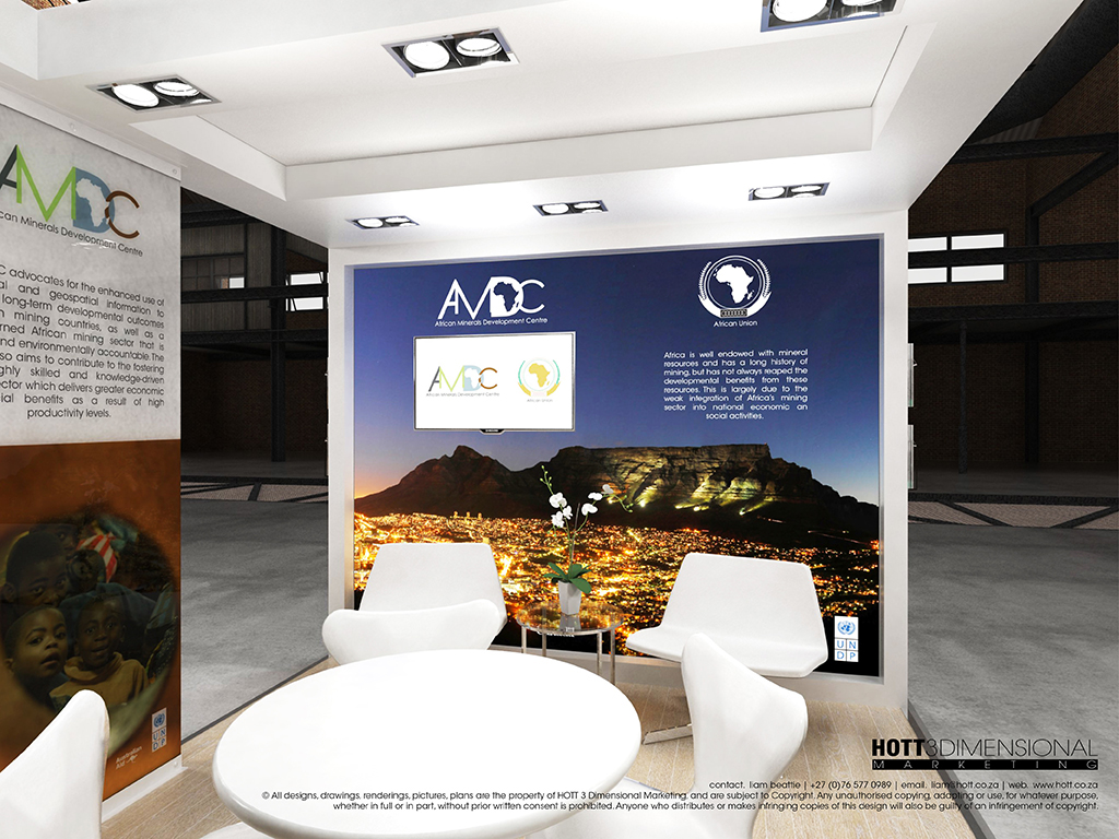 AmDC United Nations MiningIndaba Hott3D StandBuilder exhibition stand booth design