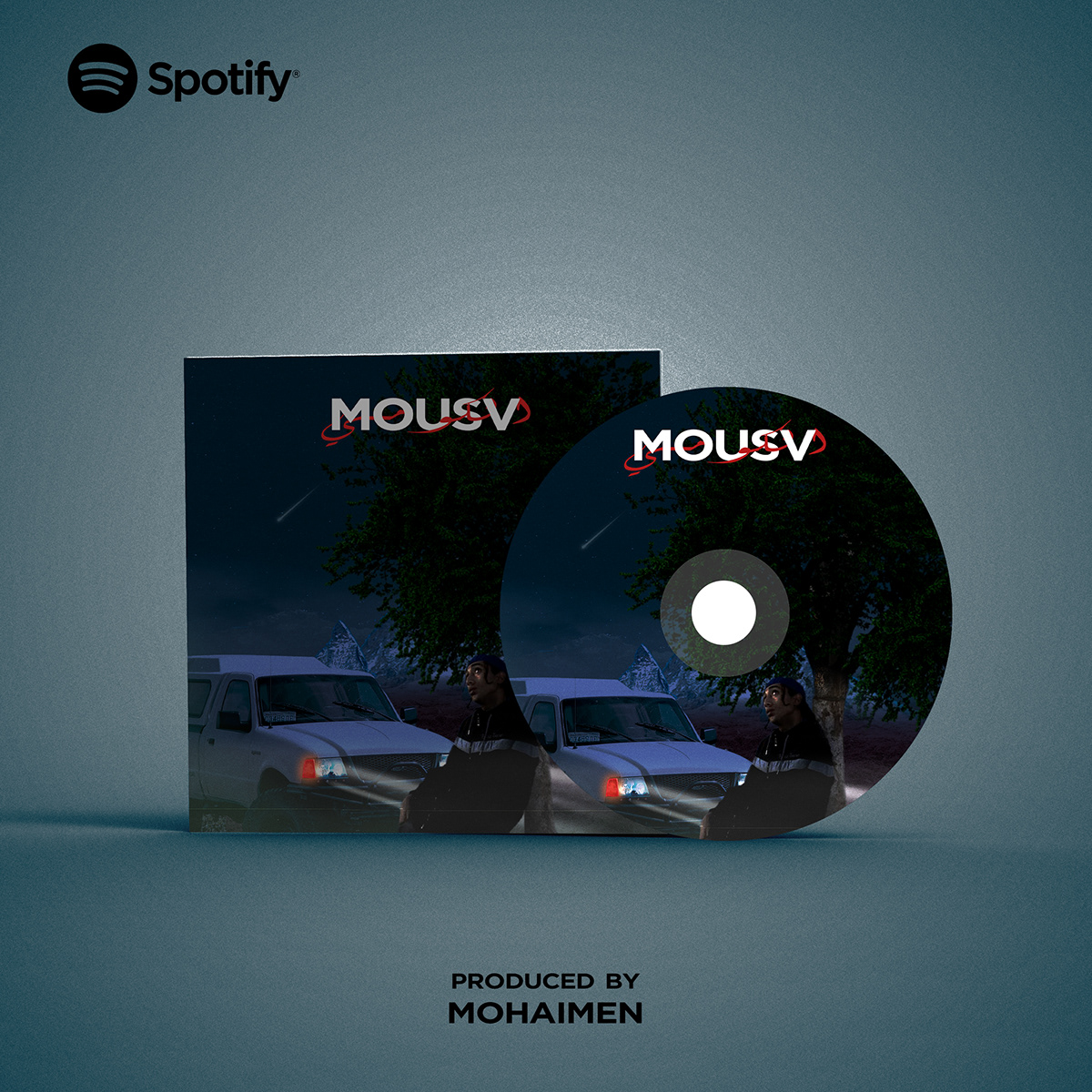 CD packaging design mousa Mockup Social media post Advertising  artwork album cover song cover MOUSV