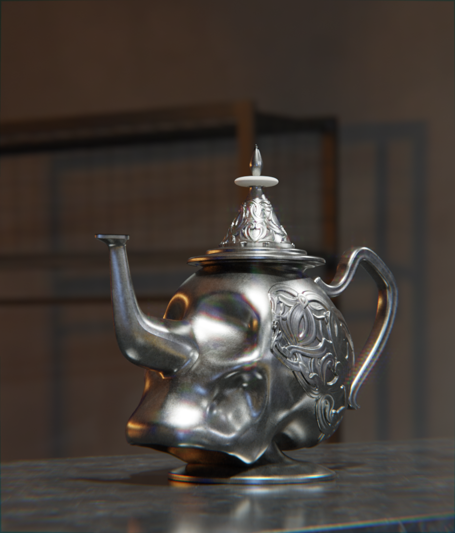 skull design tableware tea
