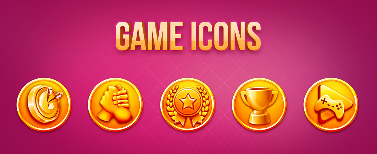 icons Icon game UI user interface cup gold gold icon game design 