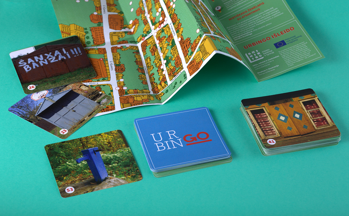 urban game Šnipiškės vilnius lithuania map game cards Laimikis.lt game city neighbourhood