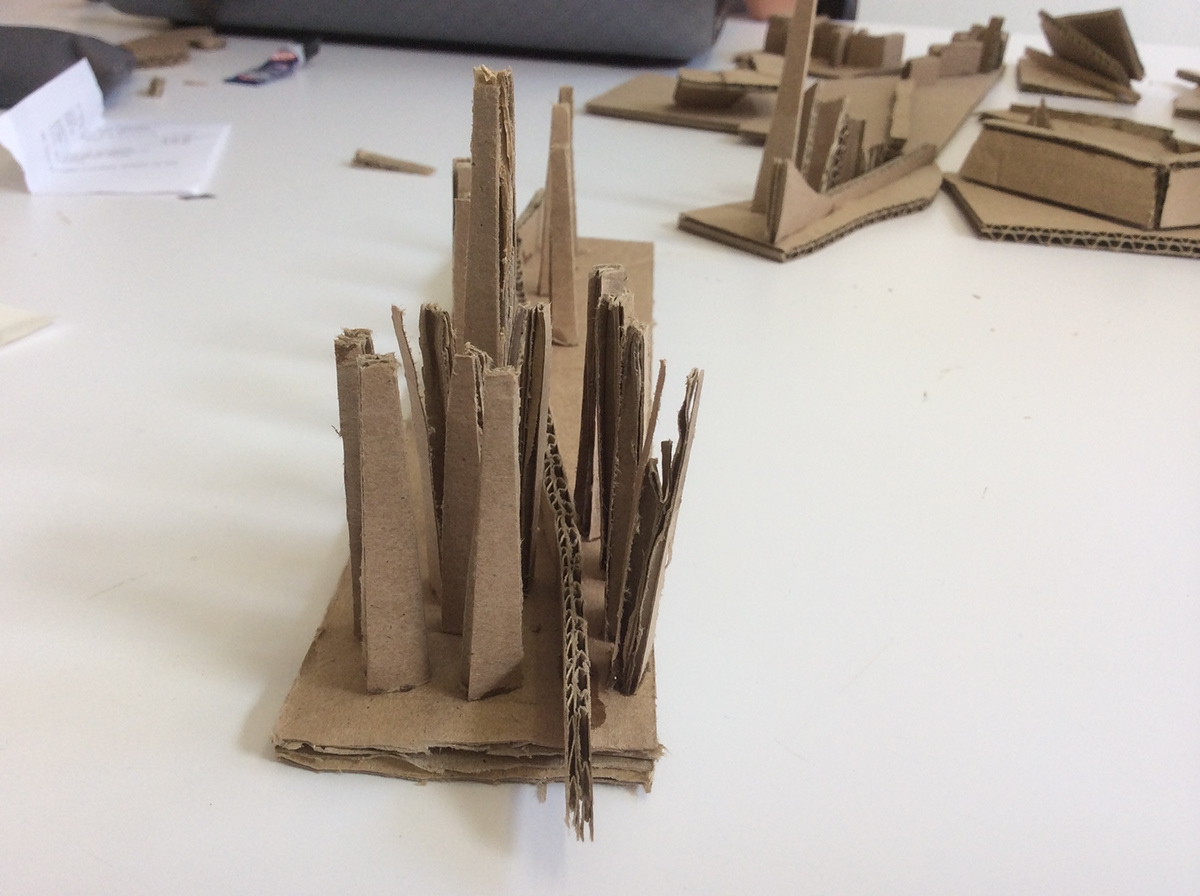 models concept rough cardboard design process abstract