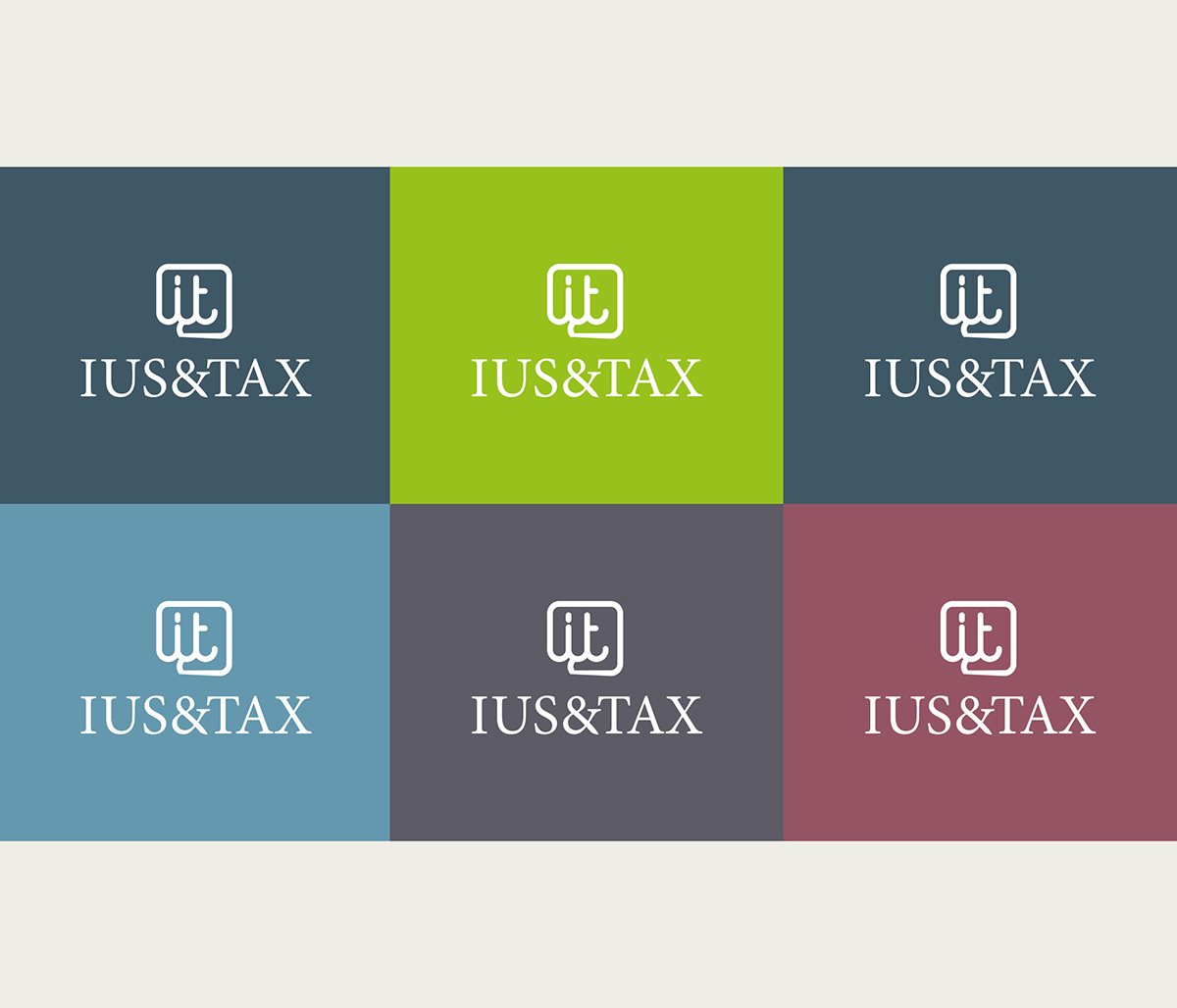 tax brand identity design blue cyano law hand IT Solution elegant frame