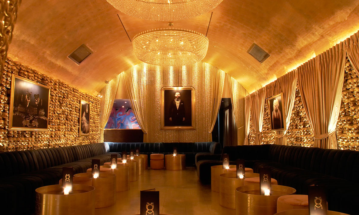 Mpire Goldbar Moon Mehta Scott Buckets nyc lounge restaurant nolita skulls Interior Installation media outreach