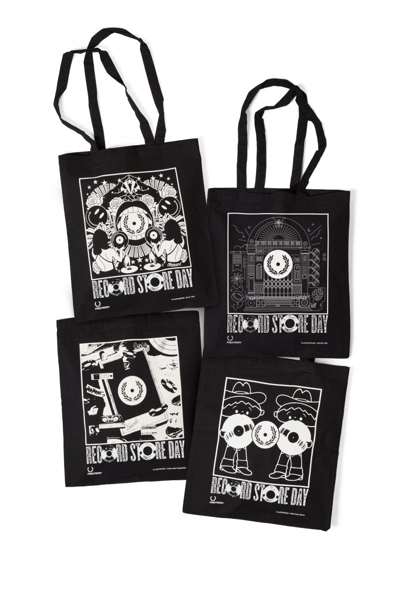 fred perry totebag women girl Records vinyl totebag design RSD