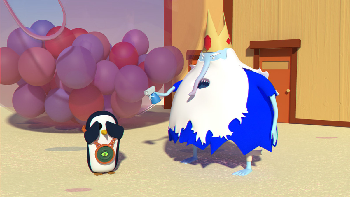 Adventure Time 3D illustration günther Ice King Maya