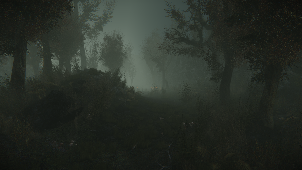 forest aokigahara japan video game Level design School Project horror Horror Game creepy fog night dark