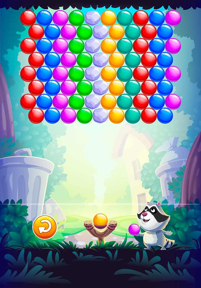 bubble shooter mobile game UI ux Game Art game design  vector illustrations adobe illustrator Character