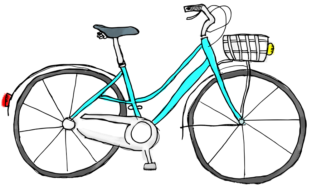 totalbike water paint photoshop inkscape hand drawn doodle