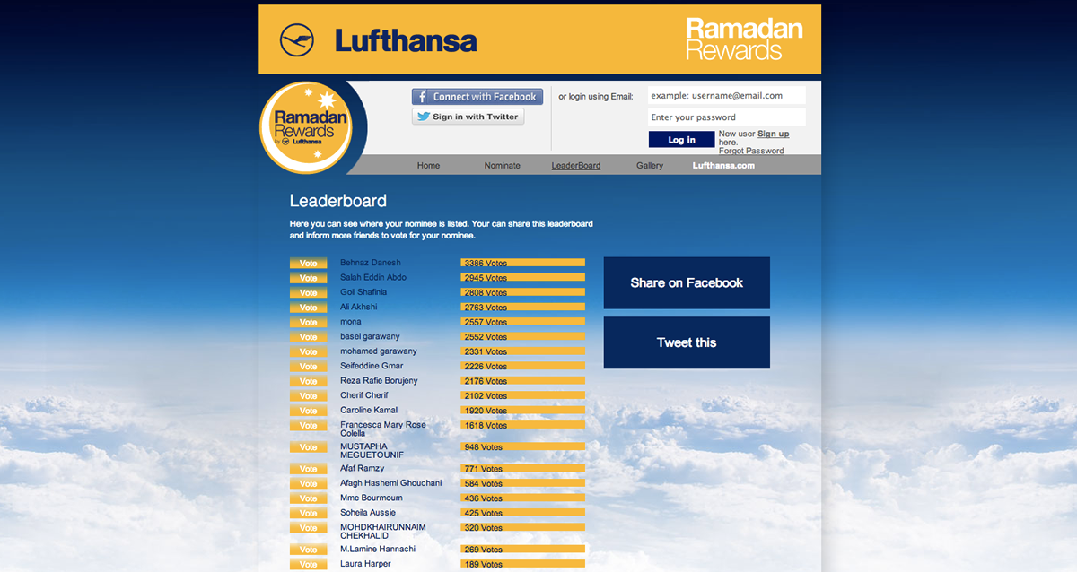 Lufthansa ramadan rewards dubai middle east case