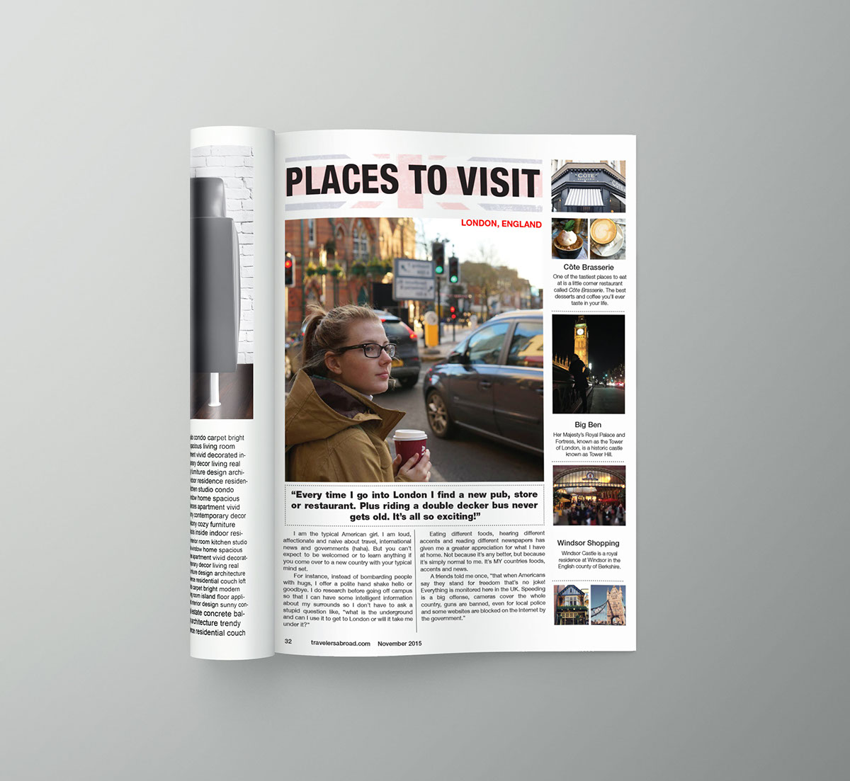 editorial magazine London traveling