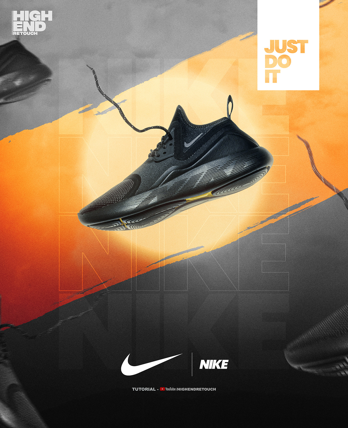 How to Design NIKE Brand Banner in Photoshop on Behance