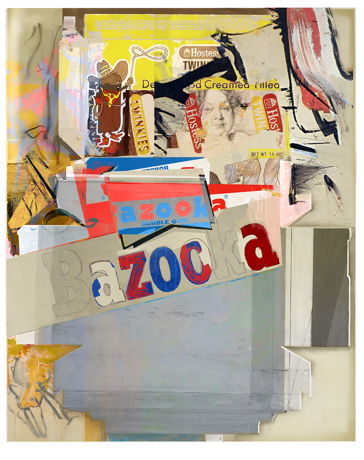 Pop Art bazooka modern art contemporary art digital painting Digital Art  artworks fine art collages painting  