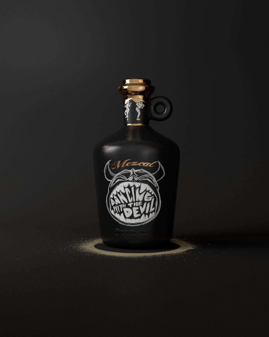 3D 3d design alcohol bottle branding  Label Logo Design mexico mezcal Packaging