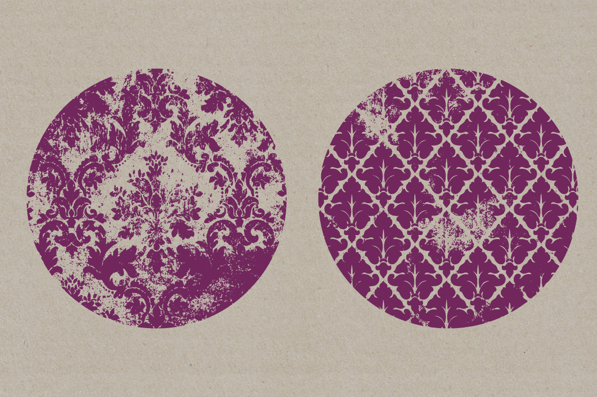 vintage Retro wallpaper textures circles floral ornate vectors Patterns artdeco