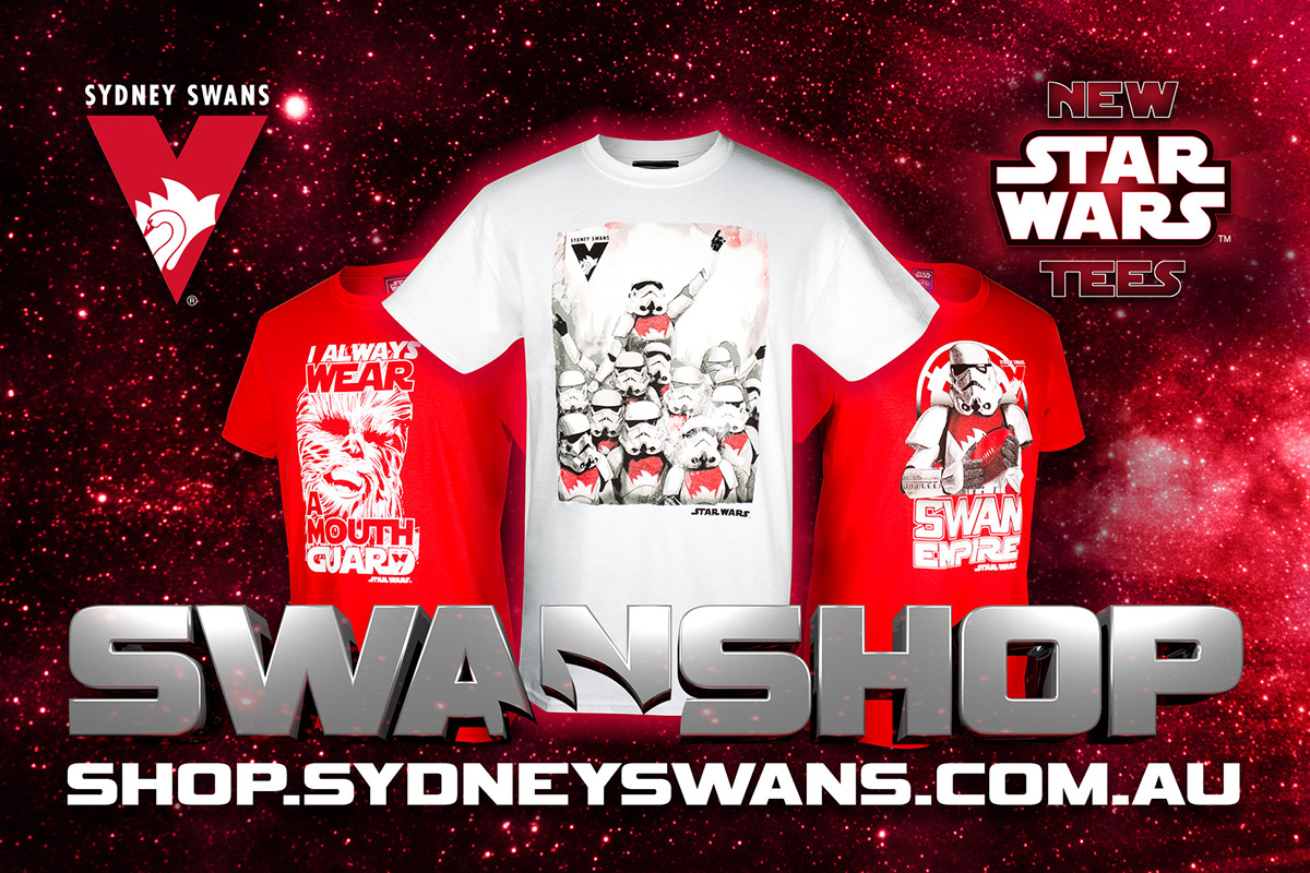 Sydney Swans poster scoreboard star wars