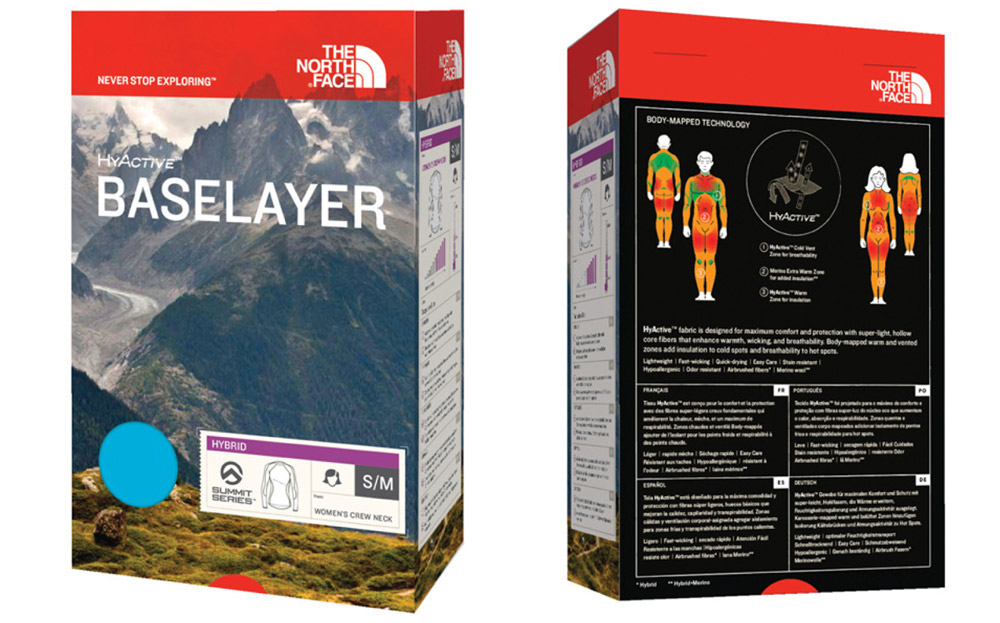 concept design Packaging Outdoor Apparel Baselayer