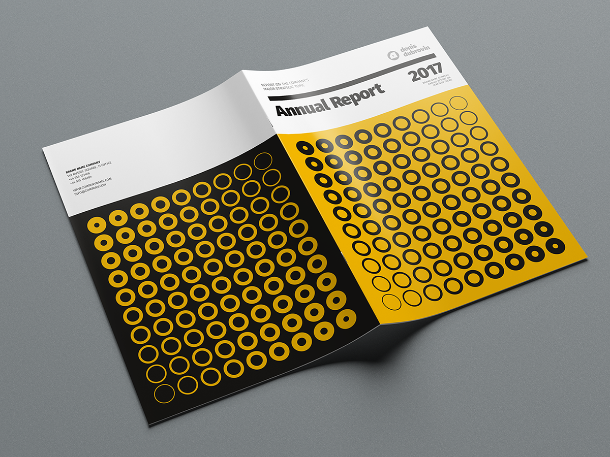 a4 us letter ANNUAL report brochure template modern serif