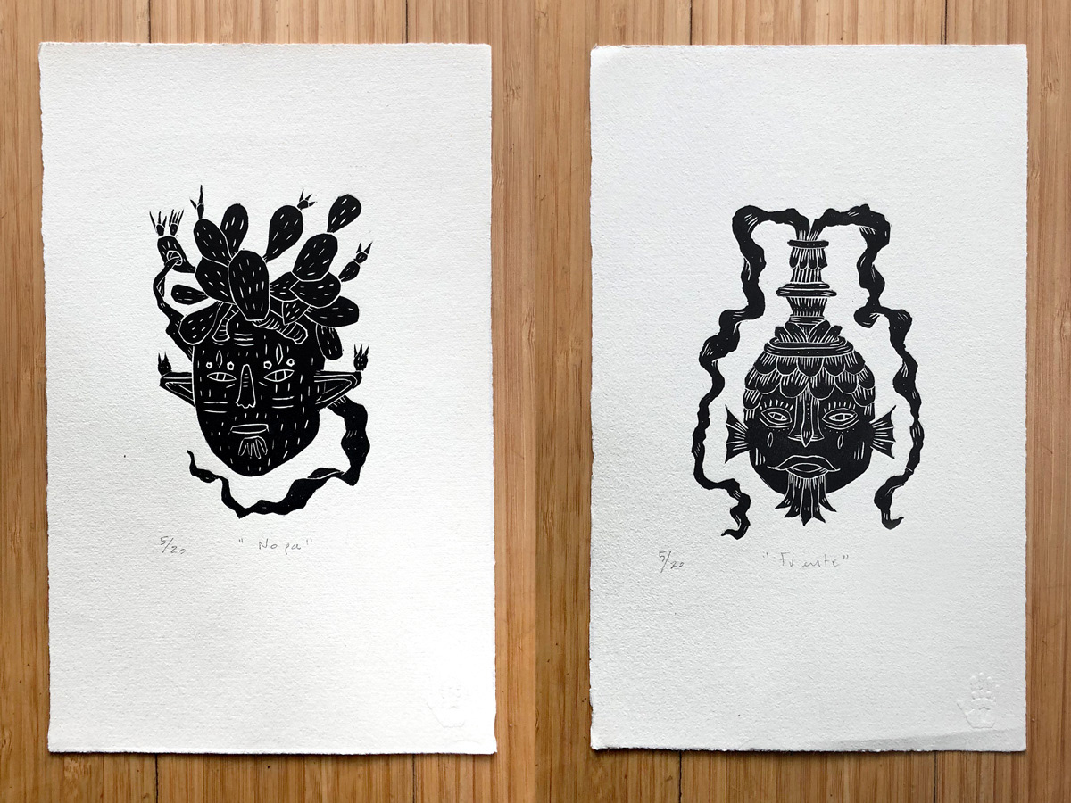 linocut letterpress ILLUSTRATION  mexico printmaking carving woodcut