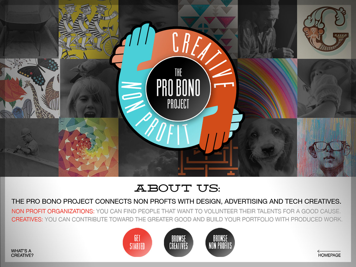 nonprofit design pro bono volunteer greater good user interface user experience Web digital Website creative