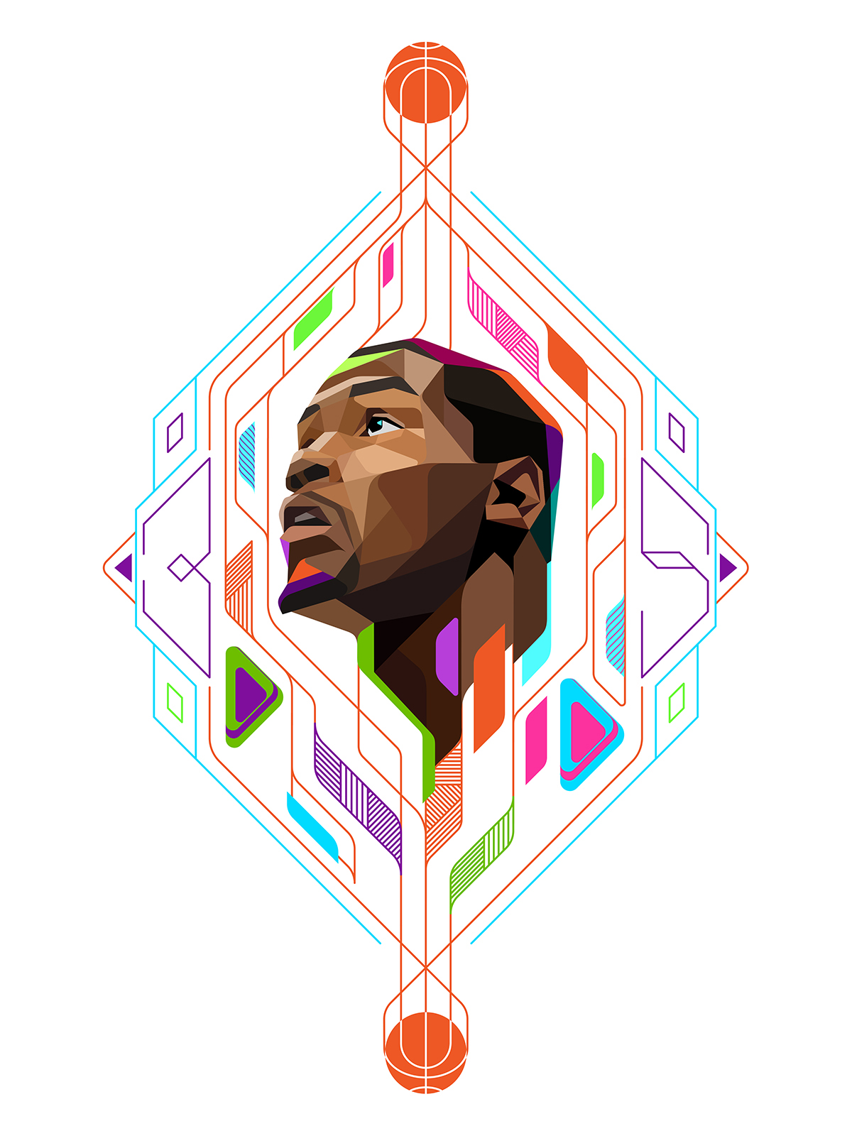 kevin durant Durant Low Poly NBA basketball sport colorful