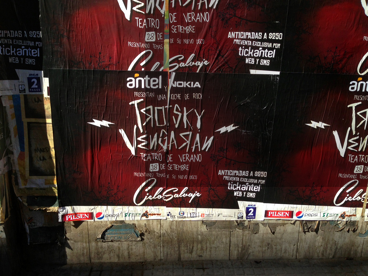 Tky vgn trotsky vengaran mathias gamarra punkrock punk rock uruguay arte de disco musica rock n roll afiche poster