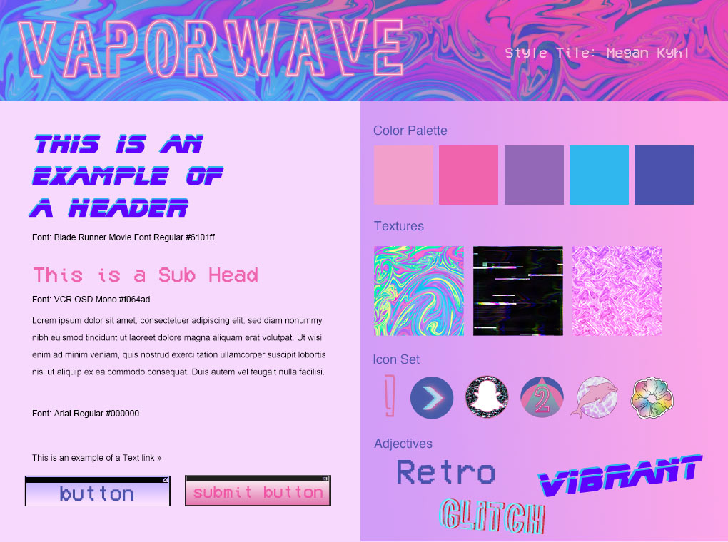 Vaporwave Styled Portfolio Website Design on Behance